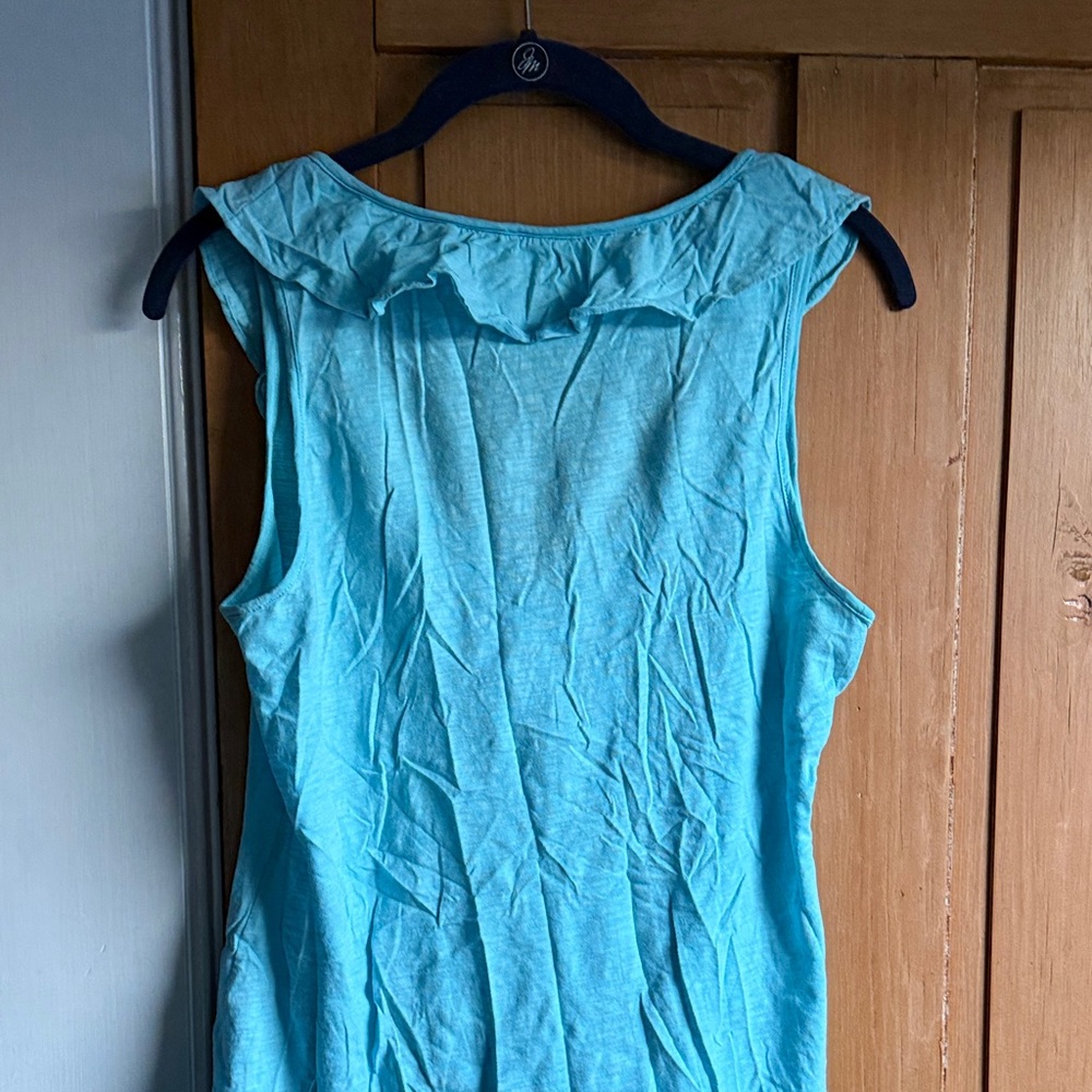 Lilly Pulitzer Turquoise Ruffled Blouse - Picture 6 of 6